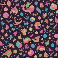 seamless pattern with flowers