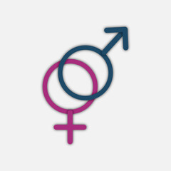 Gender symbol of hetero. Sexual orientation. Vector illustration - 617390803