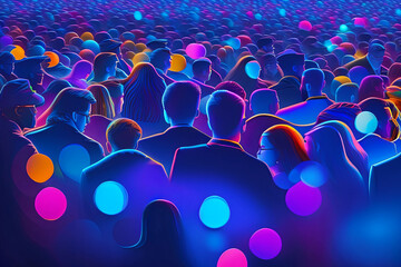 Obraz premium Late Night Sci-Fi Crowd