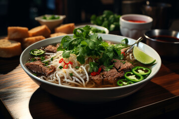 Close Up Photo Of Pho, Generative AI