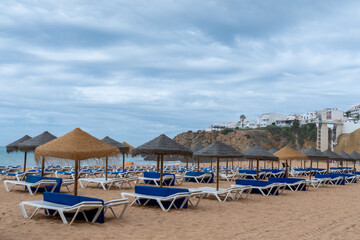 beach chairs on the beach