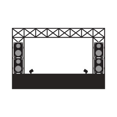 music festival stage icon