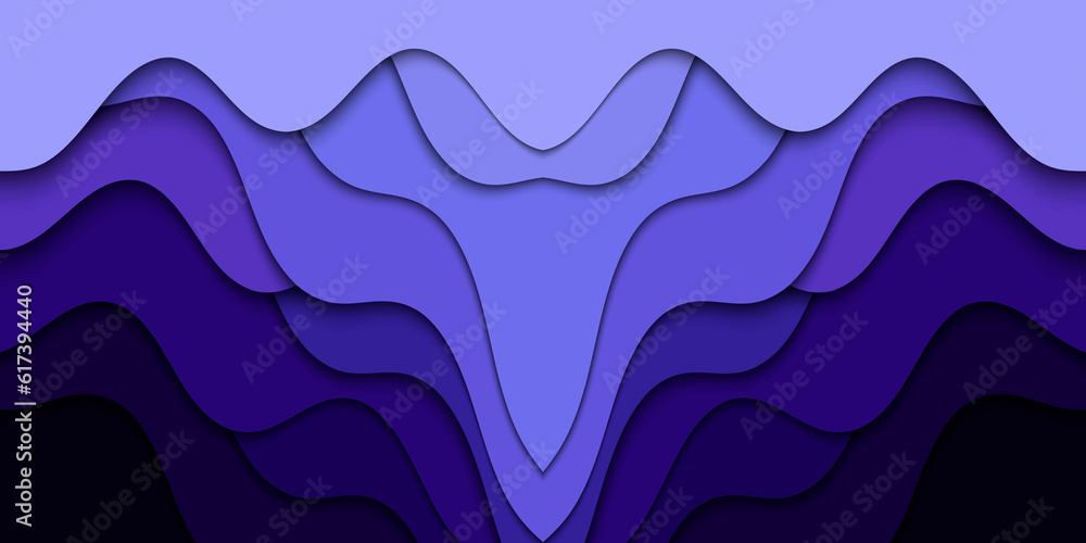 Poster modern web design banner and poster.abstract illustration with waves. wavy background. layout layers