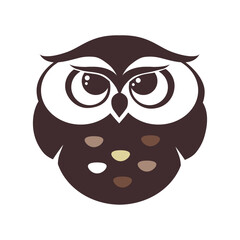 Cute Little Owl on White