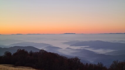 sunrise over the mountains