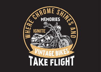vintage bike t-shirt design, old bike, bike vector, custom motorcycle, vintage elegant design, Custom motorcycle, vintage elegant design