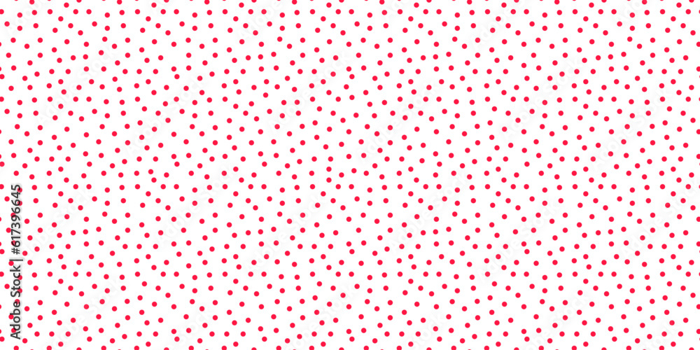 Wall mural random dots texture. small polka dot seamless pattern background. red and white dots