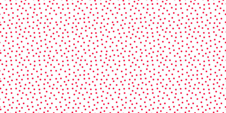 random dots texture. small polka dot seamless pattern background. red and white dots