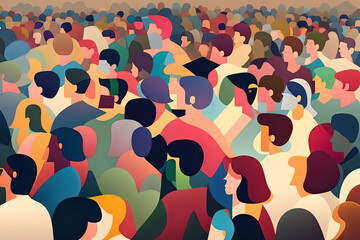 Obraz premium Midday Conundrum - An Abstract Portrait of Modern Life