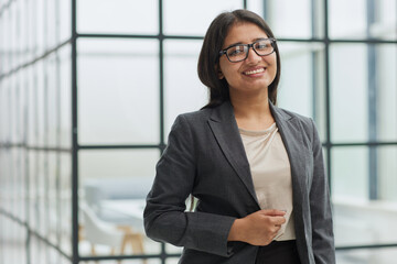 Young confident smiling business woman leader, successful entrepreneur