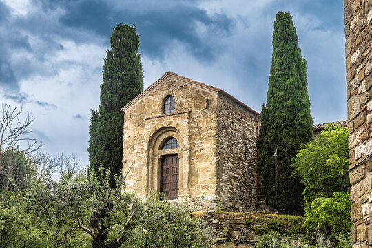 Small streets on island Maggiore in Lake Trasimeno, Umbria Italy