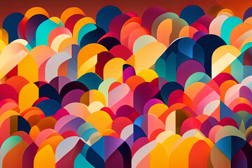 Chromatic Commute - A Naturalistic Group of Crowded People in Soft Morning Lighting