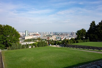 Landscape of Bratislava city in Slovakia viewd from Slavin memorial
