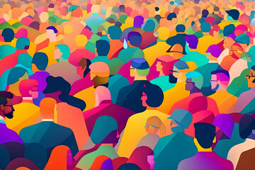 Abstract Style Mob on a Naturalistic Morning