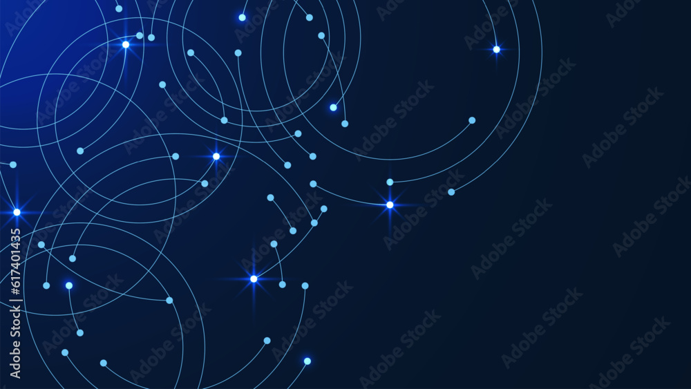 Aufkleber connecting dots and line circles for network connection, social networking, big data visualization a