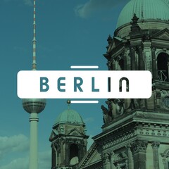 Berlin, Germany - city name text card