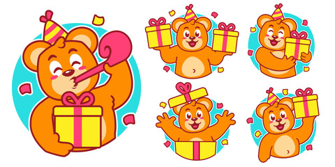Birthday Bear Sticker