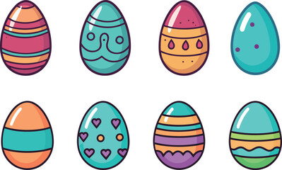 Single Easter egg set illustration