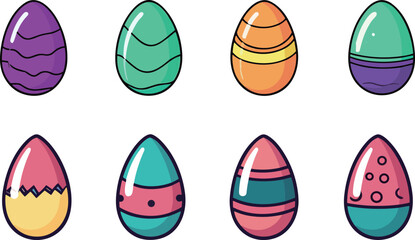 Single Easter egg set illustration