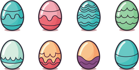 Single Easter egg set illustration