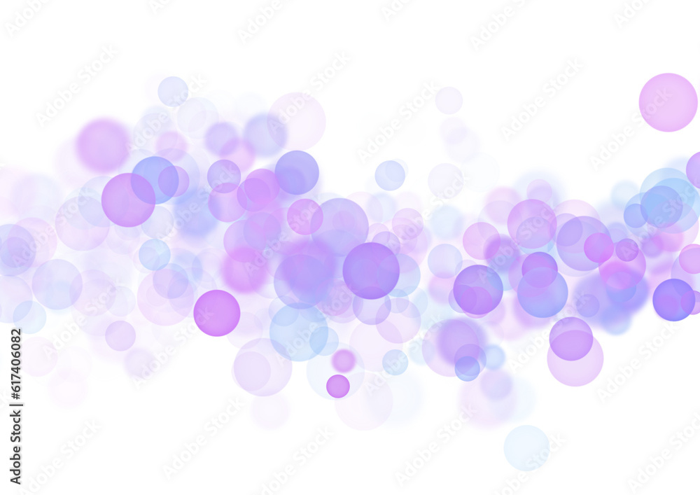 Poster abstract purple shining bokeh on transparent background