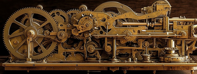 clock background, generative, ai, machine, mechanical