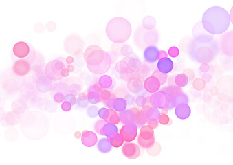 Abstract pink shining bokeh on transparent background