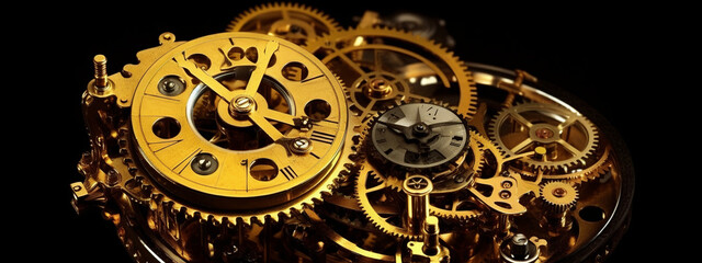 clock background, generative, ai, machine, mechanical
