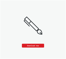Pen vector icon. Symbol in Line Art Style for Design, Presentation, Website or Mobile Apps Elements, Logo. Pixel vector graphics - Vector