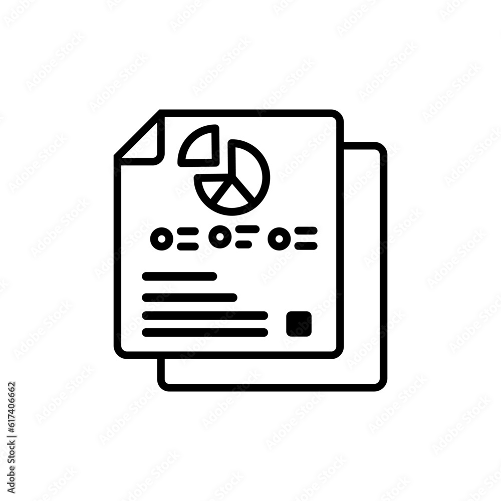 Poster business analytics icon vector. data analysis illustration sign. data science symbol. profit graph l