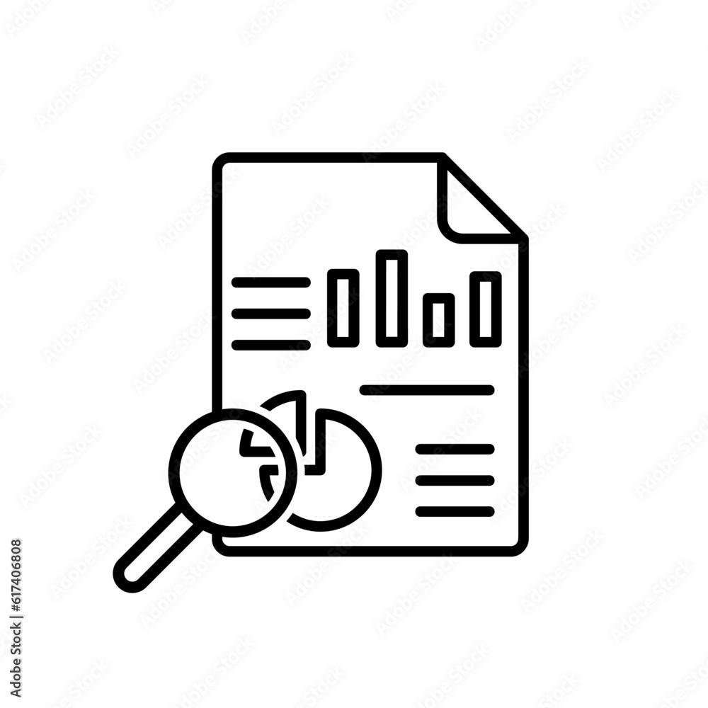 Poster business analytics icon vector. data analysis illustration sign. data science symbol. profit graph l