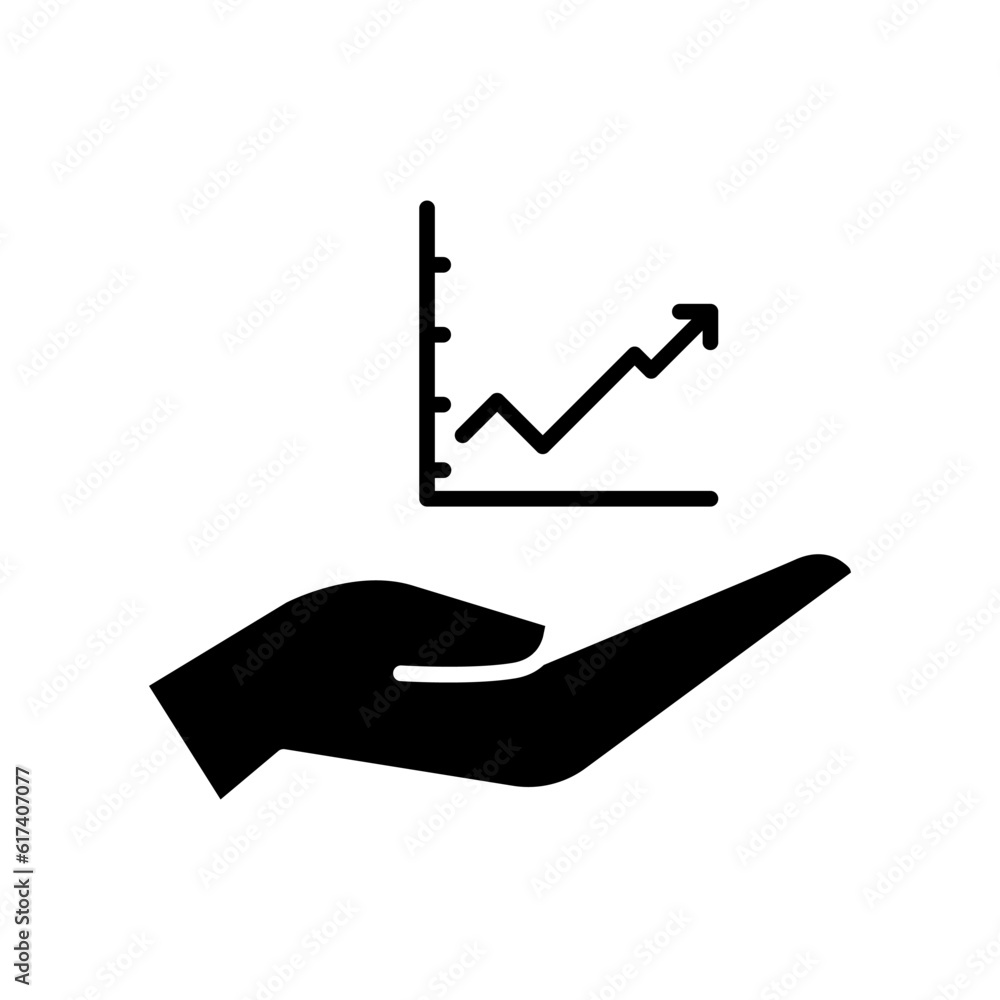 Poster business analytics icon vector. data analysis illustration sign. data science symbol. profit graph l