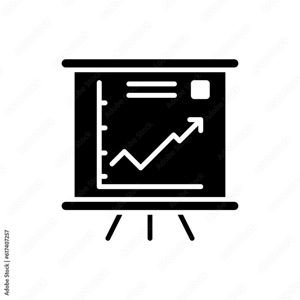 Poster business analytics icon vector. data analysis illustration sign. data science symbol. profit graph l