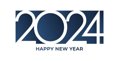 Happy new year 2024 design. Vector design for poster, banner, greeting and new year 2024