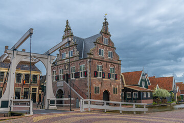 Town hall and weigh house of De Rijp in The Netherlands