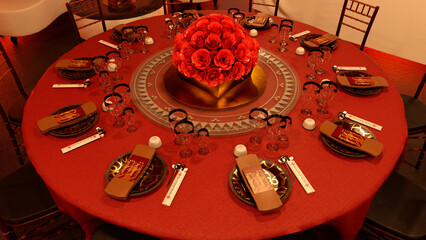 3D Rendering Chinese Restaurant