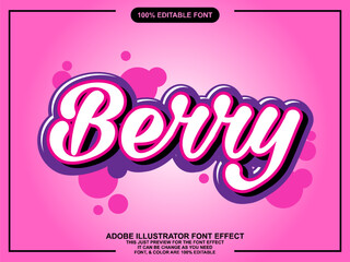 sweet berry text style editable font effect