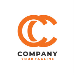 letter c initials cc logo design