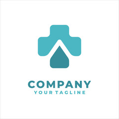 medical house logo design plus home 