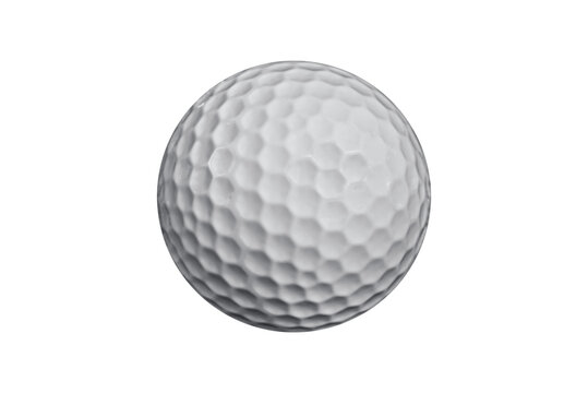 Close up photo of Golf ball isolated on transparent background, png file