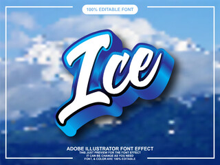 cool ice script text style editable font effect