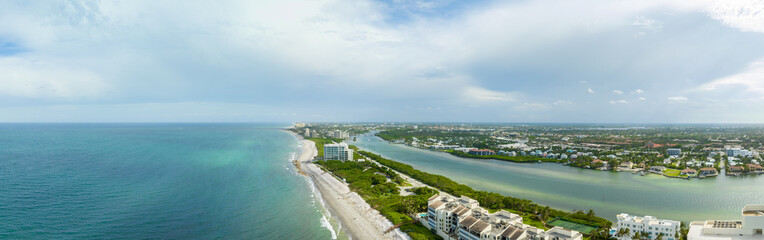 Aerial drone image Jupiter Island Beach FL