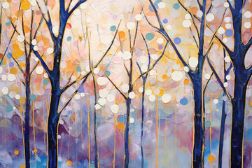 Winter Forest: Sunny Day. Created using generative AI tools