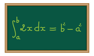 Fototapeta premium Integral of function with general solution in mathematics. Math resources for teachers and students.