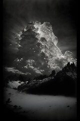 add clouds realistic black and white photography v 4 