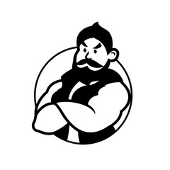 Genie mascot logo icon design illustration