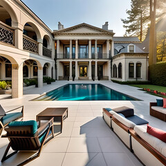 luxury hotel swimming pool