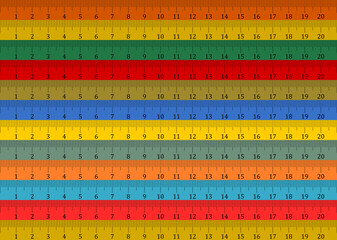 Background or wallpaper design with colourful rules.