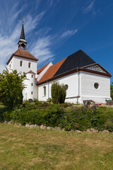 Fototapeta na wymiar Nordborg Kirke, church above the city on the island of Als, Denmark