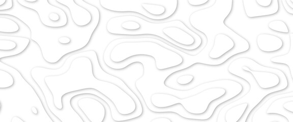 Abstract wavy line 3d paper cut white background. White paper cut white background. Abstract realistic papercut decoration textured with wavy layers and shadow. Abstract realistic papercut decoration	